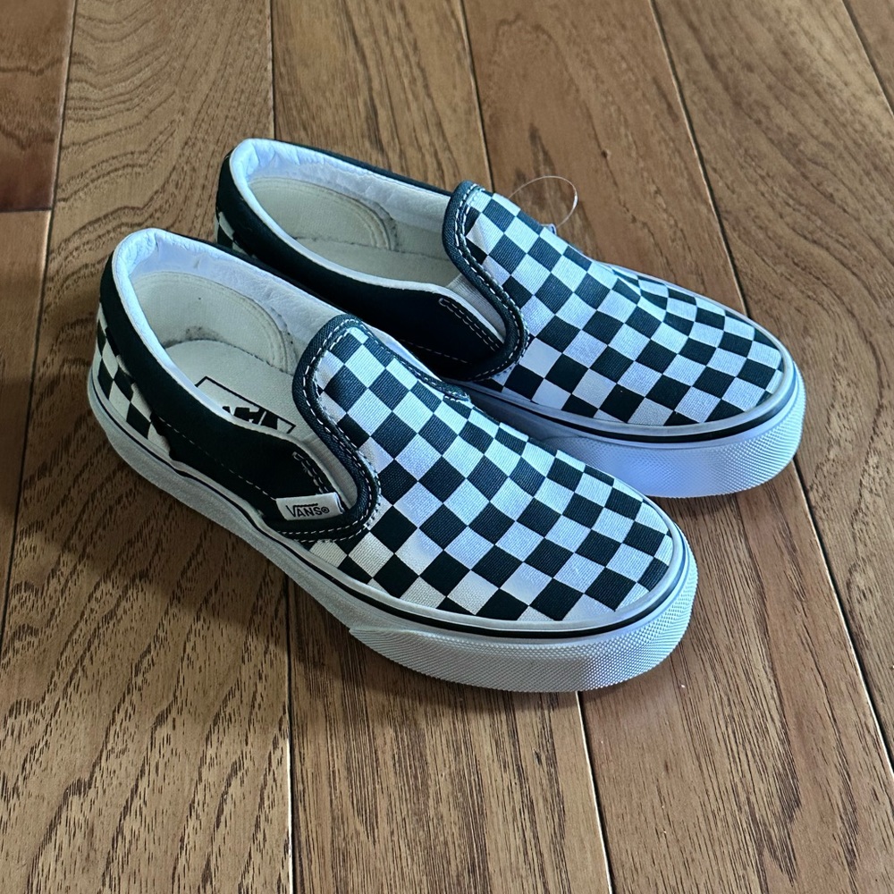 Black and White Checkered Boys Vans